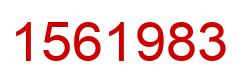 Number 1561983 red image