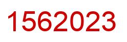 Number 1562023 red image