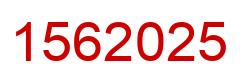 Number 1562025 red image