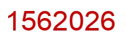 Number 1562026 red image