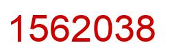 Number 1562038 red image