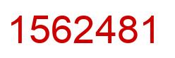 Number 1562481 red image