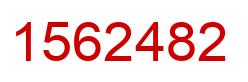 Number 1562482 red image