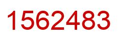 Number 1562483 red image