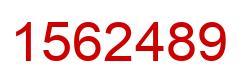 Number 1562489 red image