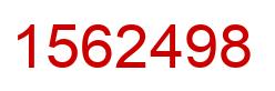 Number 1562498 red image