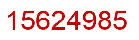 Number 15624985 red image
