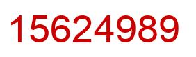 Number 15624989 red image