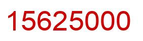 Number 15625000 red image