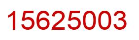Number 15625003 red image