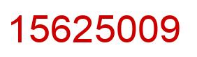 Number 15625009 red image