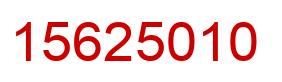 Number 15625010 red image