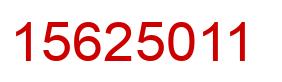 Number 15625011 red image