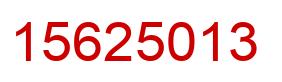 Number 15625013 red image