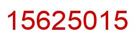 Number 15625015 red image