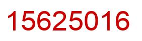 Number 15625016 red image