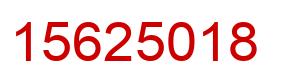 Number 15625018 red image