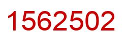 Number 1562502 red image