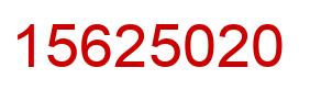 Number 15625020 red image