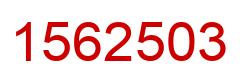 Number 1562503 red image