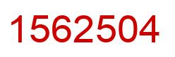 Number 1562504 red image