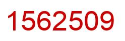 Number 1562509 red image