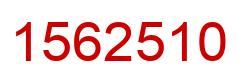 Number 1562510 red image