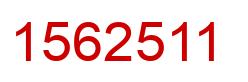 Number 1562511 red image