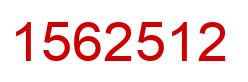 Number 1562512 red image
