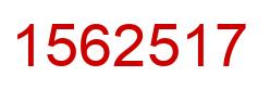 Number 1562517 red image