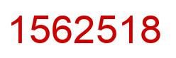 Number 1562518 red image