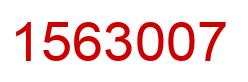 Number 1563007 red image