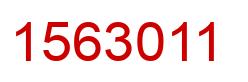 Number 1563011 red image