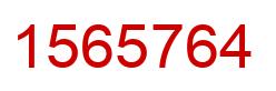 Number 1565764 red image