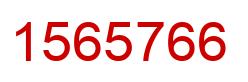 Number 1565766 red image