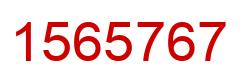 Number 1565767 red image