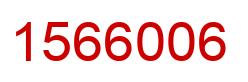 Number 1566006 red image
