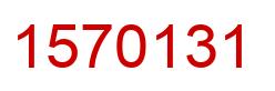 Number 1570131 red image