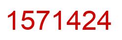 Number 1571424 red image