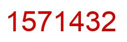 Number 1571432 red image