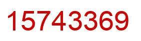 Number 15743369 red image