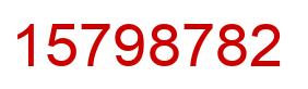 Número 15798782 imagen rojo