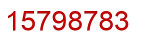 Número 15798783 imagen rojo