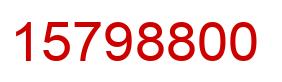 Número 15798800 imagen rojo