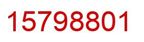 Número 15798801 imagen rojo