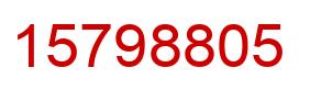 Número 15798805 imagen rojo
