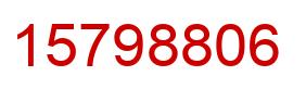Número 15798806 imagen rojo