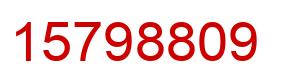 Número 15798809 imagen rojo