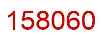 Number 158060 red image