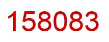 Number 158083 red image